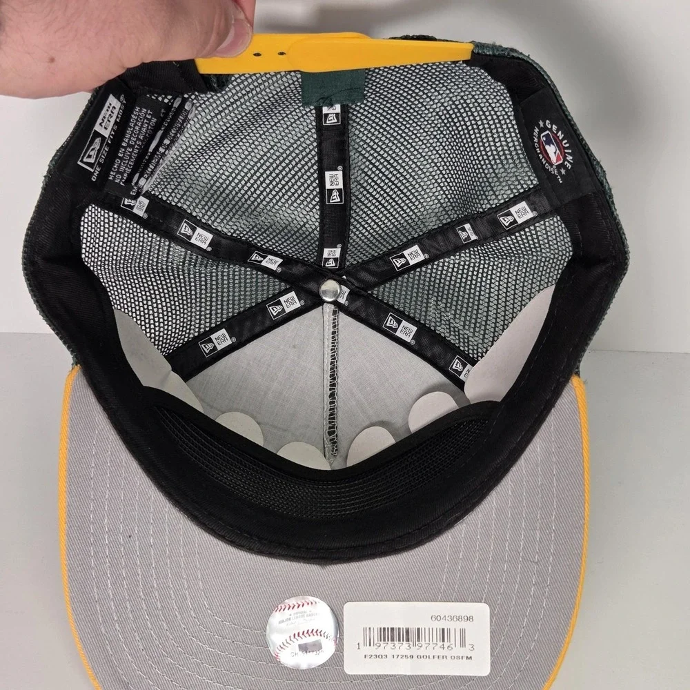 Oakland Athletics Hat‎ MLB Baseball Cap Mens One Size Green Snapback New Era